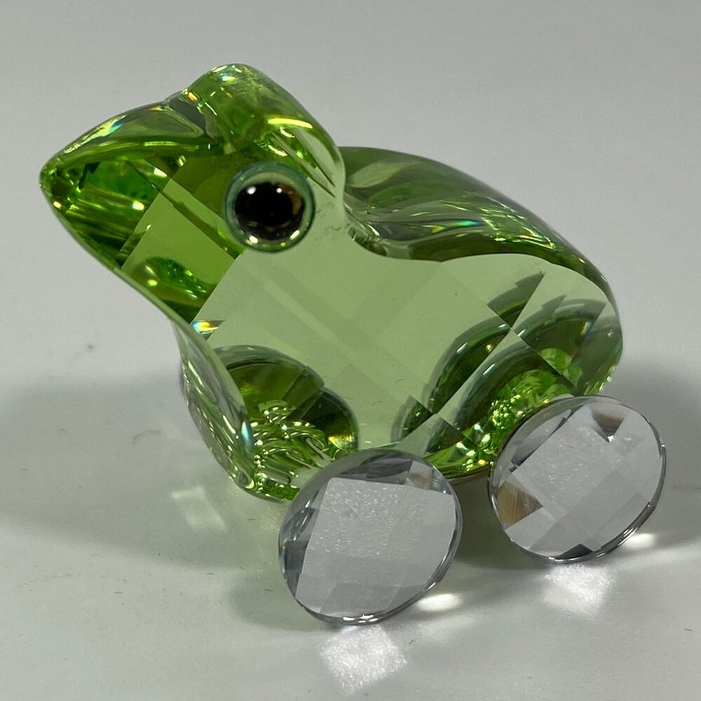 RARE !!! Swarovski small Crystal Fred the Frog Green Wheels 657108- No Box